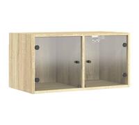 Wall Cabinets with Glass Doors Bathroom Cupboard Wall Storage Cabinet vidaXL