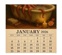 Wall Calendar - 12 2026 Octopus Calendar for Wall, Activity Organizer with Writing Decoration for Living Room Dining Room Bedroom Study