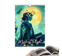 Wall Calendar | 12 Month Annual Wall with Mystical and Twilight Elements for Office Home School Family Teacher