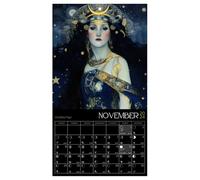 Wall Calendar 2024,2024 Lunar Calendar | Goddess Astrology Full Moon Tracker Moon Phase Calendar | Hanging Astrology Decorations, Lunar Calendar 2024 Living Room, Bedroom