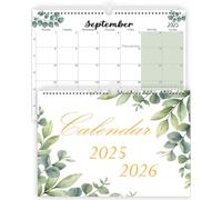 Wall Calendar 2025 2026 A4 - Magnetic Calendar for Fridge Sep. 2025 to Dec. 2026 (18 months) - Family Academic Year Monthly Wall Planner for Holidays, Work Organisation & Scheduling