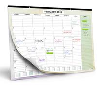 Wall Calendar 2025-2026 by Smart Panda - Monthly Desk Calendar from Now until December 2026 - One Month to View - 33cm x 43cm