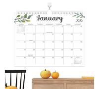 Wall Calendar 2025-2026, Green Leaves 18 Monthly Calendar - From January 2025 - June 2026, Family Hanging Calendar Schedule Planner, Monthly Calendar Planning For Notes, Appointments, Meetings