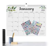 Wall Calendar 2025-2026, Monthly Planner Calendar, 18-Month Decorative Wall Planner for Home School Office, Schedule Planning Supplies
