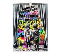 Wall Calendar 2025 Banksy Calendar 2025 Vertical A5 Monthly Calendar with the Best and Most Beautiful Street Artists Such as Banksy - Annual Calendar for Home (Street Art A5)
