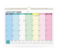Wall Calendar 2025 UK 18 Month Calendar 2025-2026 from July 2025 to December 2026 Academic Year Calendar Notes To Do List Large Writing Blocks Stylish Page Design for Office School Family Planner