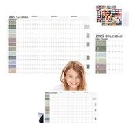 Wall Calendar 2025, Wall Calendar 2025, Monthly Year Planner Wall Calendar, One-sided Monthly Calendar 2025, 12-Month Holiday Calendar for Home, School