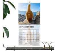 Wall Calendar 2026 12 Months - Cat Wall Calendar, Monthly Planner and Organizer Programming Tool for Desk, Bedroom, Refrigerator, Table Top, Sa