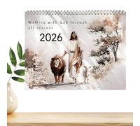 Wall Calendar 2026, 12 Months Jesus Calendar,2026 Christian Bible Stories Wall Calendars Inspirational Religious Decor, Daily Schedule Aid, Home Workplace Classroom Dorm Family Meeting Desk School