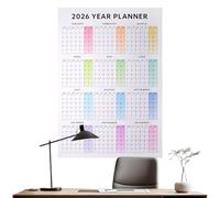 Wall Calendar 2026, 12 Months Large Date Fields, Monthly Calendar, Weekly Calendar - For Home, School, Office, Living Room, Bedroom, Classroom, Studio, Students, Teachers, Consultants