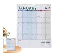 Wall Calendar 2026 18 Months - Planning Calendar for the Wall - Hanging Daily Planner for Students Teachers Consultants Freelancers School Classroom Office Studio Workshop Home