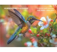 Wall Calendar 2026-2027, 12 × 9 Inch Desk Calendar 2026, Covers January 2026 - January 2027, For Academic Schedules, Family Events, Business Goals, Travel Plans to Do List Hummingbird