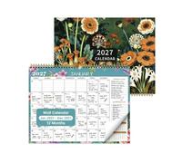 Wall Calendar 2026-2027, Floral Hanging Planner, Midnight Garden (style A)