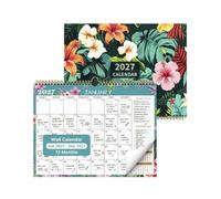 Wall Calendar 2026-2027, Floral Hanging Planner, Midnight Garden (style A)