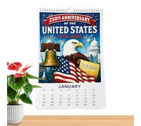 Wall Calendar 2026, 250th Commemorative US Wall Monthly Calendar, 2026 Month Schedule Organizer Planner for Students Teachers School Office Home Friends Indoor Living Room Classroom