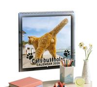 Wall Calendar 2026 - Calendar with Cats Toy Motif 2026, Monthly Planner and Planning Tool for Desk, Bedroom, Desktop, Fridge and Living Room Decoration
