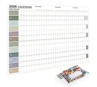 Wall Calendar 2026 - Chart with Posters Folded by Twelve, Clear Overview of the Daily Plan, Modern Decorative Organizer | Functional Wall Display for Tem Management