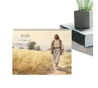 Wall Calendar | 2026 Christian Calendar - Wall Decoration Hangable Planner for Daily Planning Desk Workplace School Dorm Family Meeting Classroom