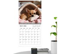 Wall Calendar 2026 - Funny 12-Month Dog Themed Agenda, Thick Premium Paper with Planner Block, Funny Dog Portraits for Offices, Classrooms and Jan-Dec 2026 | 12" X 12"