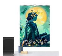 Wall Calendar 2026 | Horizontal Wall Calendar with 12 Months - Monthly Planner with Mystical Twilight Elements Decoration for Desk Desktop Fridge Home School Classroom Teacher Kids Family