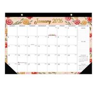Wall Calendar 2026, Large 22 × 17in Desk Calendar 2026, Covers January 2026 June2027, For Academic Schedules, Family Events, Business Goals, And Travel Plans Flower