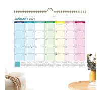 Wall Calendar 2026 | Monthly Weekly Daily Planner - Desk Calendar and Wall Planner for 18 - For Appointments Academic Planning School Home Family Christmas