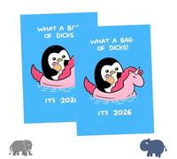 Wall Calendar 2026: Offensively Cute & Unapologetically Fun, Creative 12-Month Abstract animal Calendar, Novel Animal Art Different Illustrations Every Month, Gift for Animal Lovers (2pcs)