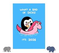 Wall Calendar 2026: Offensively Cute & Unapologetically Fun, Creative 12-Month Abstract animal Calendar, Novel Animal Art Different Illustrations Every Month, Gift for Animal Lovers (1pc)