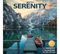 Wall Calendar 2026 Planner Calendar - Serenity Jetty Hangable Monthly Wall Calendar with Large Blocks for Organizing & Planning, Academic Schedule, Home, Office & family, Thick & Sturdy Paper (12"x24