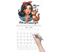 Wall Calendar, 2026 Sarcastic Retro Planner, 11.02x11.02 Inches Hangable Notebook Design, Funny Daily Organizer, Vintage Humor Decor for Home, Bedroom, Workplace, Men and Women