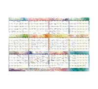 Wall Calendar 2026 Whiteboard Planner Year Display Laminated Processing Plan Management Tool Living Room Workplace School Classroom Student Family Housewife Business Easy to See
