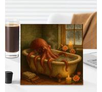 Wall Calendar | 2026 Whole Year Tub Octopus Wall Monthly Calendar,Schedule Management Whimsical Ornament for Study Room Dormitory Fridge Classroom Bedroom