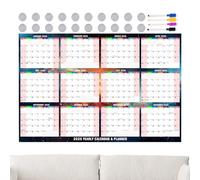 Wall Calendar 2026 - Wipe Clean Whiteboard Calendar | Double Sided Reusable Dry Wipe | Wall Planner Schedule Attendance List Family Office School Organisation Planner