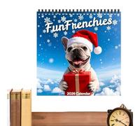 Wall Calendar 2026 - With Holidays Weekly And Daily | French Bulldog Wall Calendars 2026 Planner,For Office Home School Schedule Academic Calendar Family Christmas New Year Planning