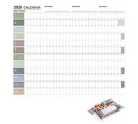 Wall Calendar 2026 with Practical Tips and Stickers, 74 x 51 cm (29 x 20 cm)