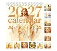 Wall Calendar 2027 Annual Family Jesus Planner 12 Month