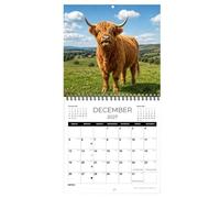 Wall Calendar 2027 Decorative Cow 2027 Spiral-Bound Monthly Decor
