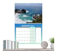 Wall Calendar 2027 Horizontal Monthly Hanging Planner 12
