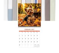 Wall Calendar 2027 - Yorkshire Terrier Planner, Dog Photo Calendar
