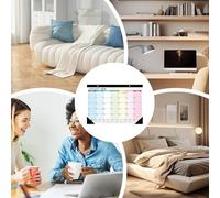 Wall Calendar, Bilingual Planner - Notice Board with Fun and Durable Design for Kitchen, Bedroom, Home, School, Family, Work, Classroom, Office