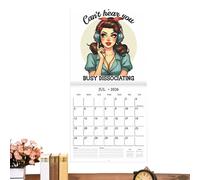 Wall Calendar, Calendar with Daily Humour - Vintage Notebook 2026 Hanging Planner for Home Bedroom Office Decoration Gift for Women and Men