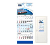 Wall Calendar for the Year 2026 - Schedule Planner for 3 Months | Vertical Hanging Wall Calendar - For Family, Friends, Kitchen, Bedroom, Apartment & Est