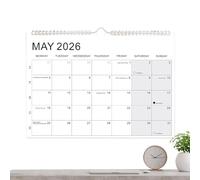 Wall calendar for the years 2026-2027, large lined blocks of personal time management planner, 18 months wall calendar from January 2026 to June 2027, for organising to-do lists, goals, appointments