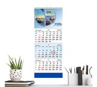 Wall Calendar for the Years 2026 and 2027, Diary with 3 Months Overview, Monthly Calendar for Hanging, for Family, Friends, Kitchen, Bedroom, Apartment and Art Studio