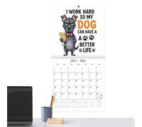 Wall Calendar - Funny Dogs Wall Calendar Organizer - Funny Schedule Whiteboard Academic Planner for Fridge Work Organization Home Offices Holidays