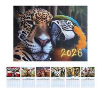 Wall Calendar - Hangable Monthly Desk Calendar, Thick Paper Weekly Planner, Animal Themed Scheduling, Authentic Wall Organizer, Practical School Calendars, Home Planning for Classroom, Dorm, Room