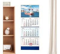 Wall Calendar | Monthly 4 Doors, 2026 Wall Calendar - for School, Office, Home, Family, Room, Dormitory, Restaurant, New Year Planning