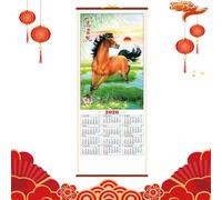 Wall Calendar, Monthly Organizer Hanging Decoration | Almanac 2026 Year of the Horse, Planner for Home Office Classroom Students Family Year Chinese New Year