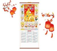 Wall Calendar | Monthly Planner Hangable Decor,2026 Lunar Calendar Year of the Horse | Planning for Office School Classroom Family Dorm Room Home Chinese New Year