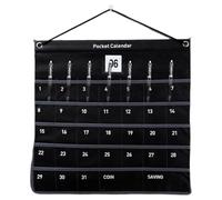 Wall Calendar Organizer - Wall Mounted Storage Bag | Weekly and Monthly Planner | Multi Pocket Storage for Mail, Documents, Stationery, Kids School, Home Office, Easy Access